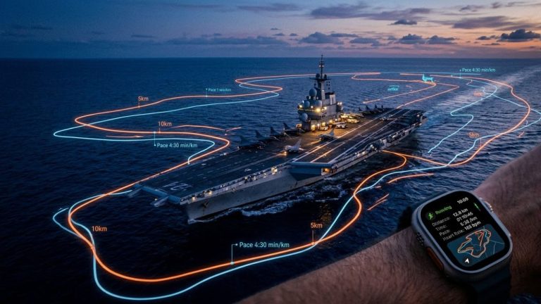 Le porte-avions français Charles-De-Gaulle localisé à cause de Strava !