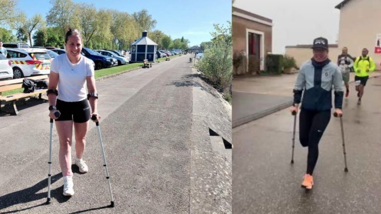 Une traileuse boucle 21 km en béquilles : le pari fou de Mélanie Pernet 13 Une traileuse boucle 21 km en béquilles : le pari fou de Mélanie Pernet