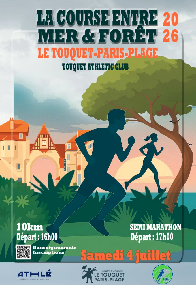 10 km et semi-marathon du Touquet : une édition record avec 6000 coureurs au départ 6 Affiche 10km et semi marathon du touquet 2026