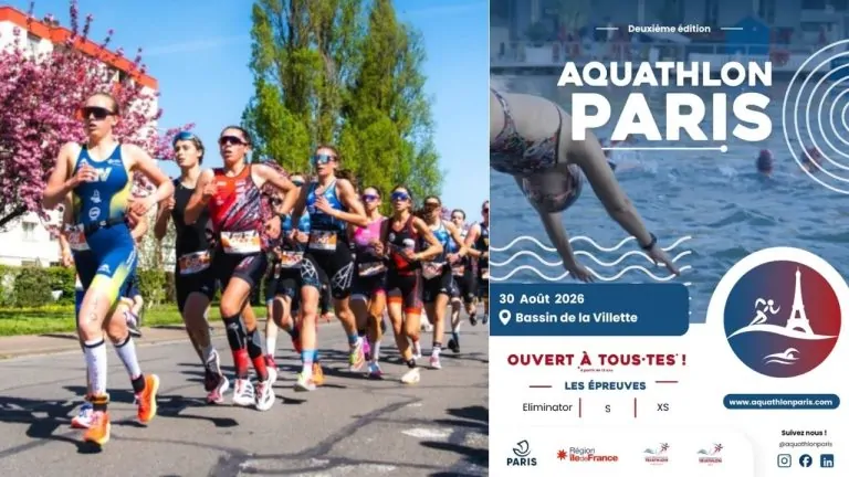 Le parcours de l'Aquathlon de Paris 2026