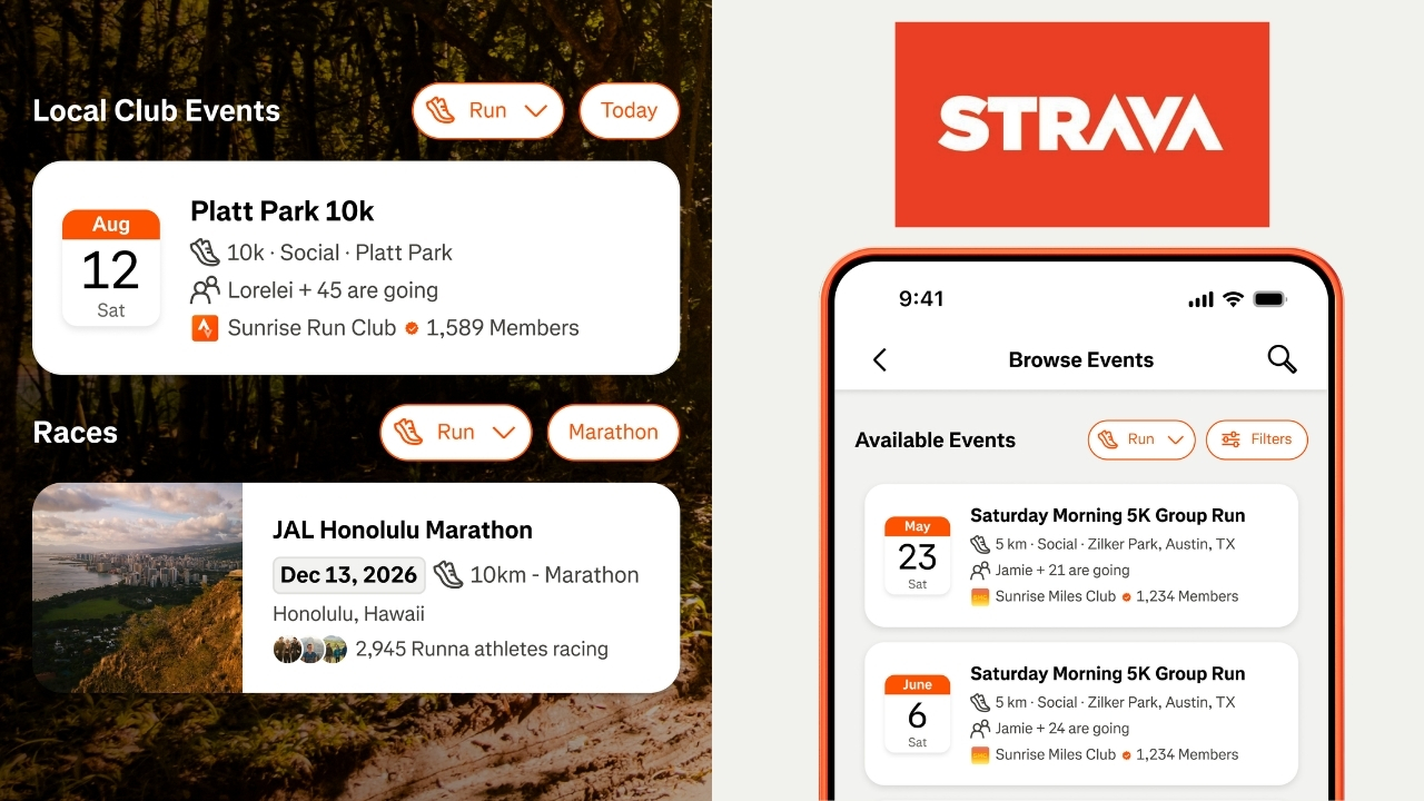 Strava lance un nouvel onglet "Événements" pour trouver des courses plus facilement 1 Strava lance un nouvel onglet "Événements" pour trouver des courses plus facilement
