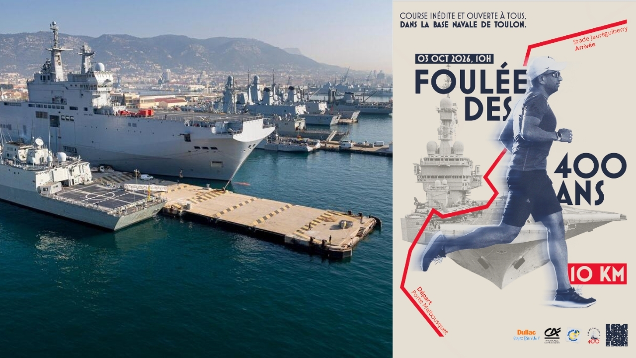 Foulée des 400 ans : 10 km dans la base navale de Toulon 1 Foulée des 400 ans : 10 km dans la base navale de Toulon