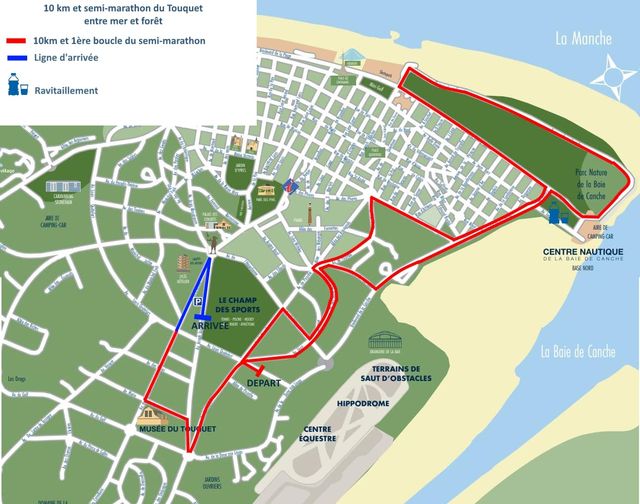 10 km et semi-marathon du Touquet : une édition record avec 6000 coureurs au départ 5 parcours 10km et semi marathon du touquet 2026