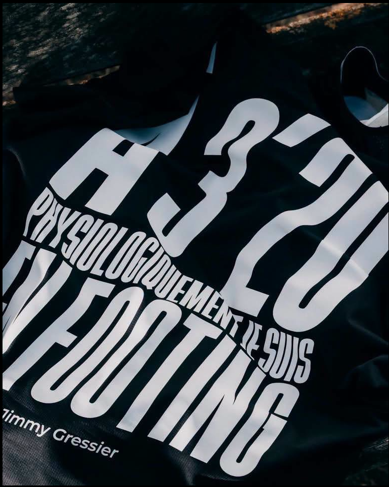 Kiprun transforme le célèbre 3’20/km de Jimmy Gressier en t-shirt 4 Kiprun lance un tshirt édition limitée pour jimmy gressier