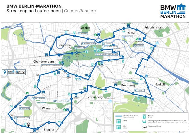 Marathon de Berlin 2026 : un parcours taillé pour les chronos 3 Parcours Marathon de Berlin 2026