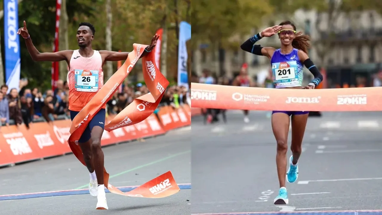 20 km de Paris 2026 : Daniel Kosen et Mekdes Woldu s’imposent, le podium féminin 100% français